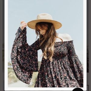 CJLA Elsie boho sundress black floral dress